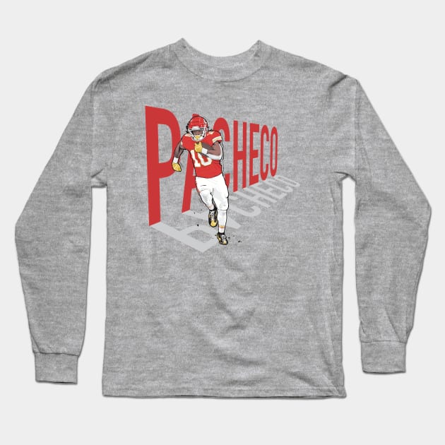 Isiah Pacheco KC Chiefs Long Sleeve T-Shirt by RipleyArtShop